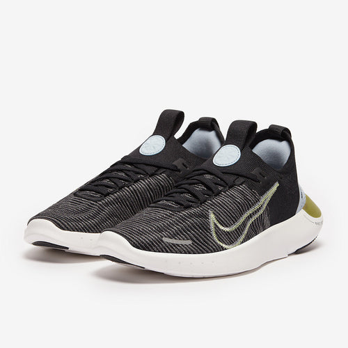 Nike Womens Free Run Next Nature Flyknit - Black/Soft Yellow