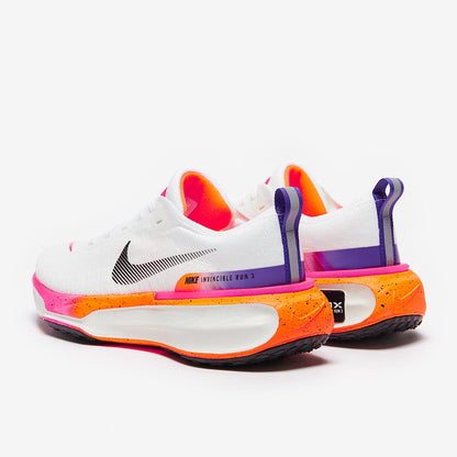 Nike Womens Invincible Run Flyknit 3 - White/Black-Bright Mango
