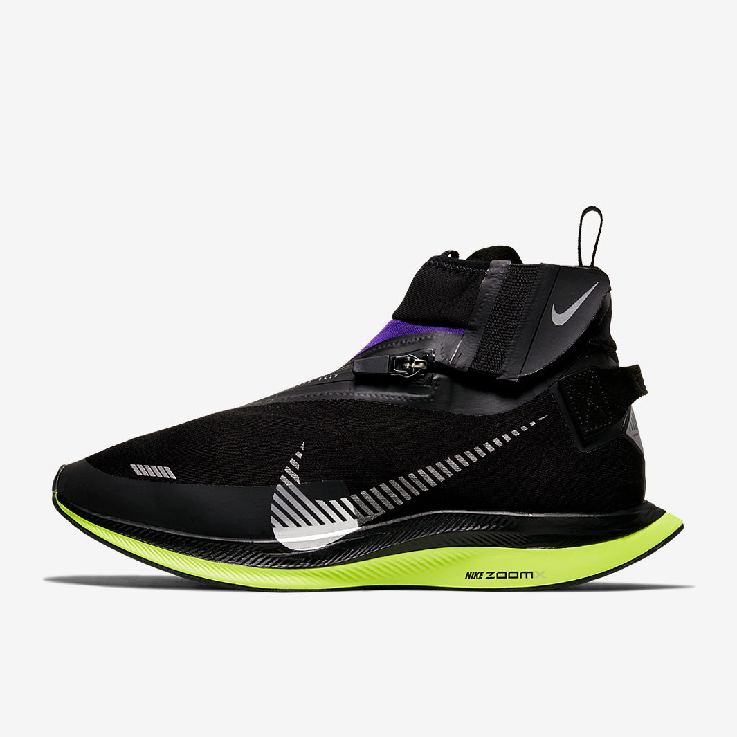 Nike Womens Zoom Pegasus Turbo Shield - Black/Metallic Silver
