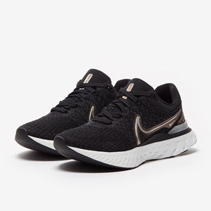 Nike Womens Infinity Run Flyknit 3 - Black/Metallic Silver