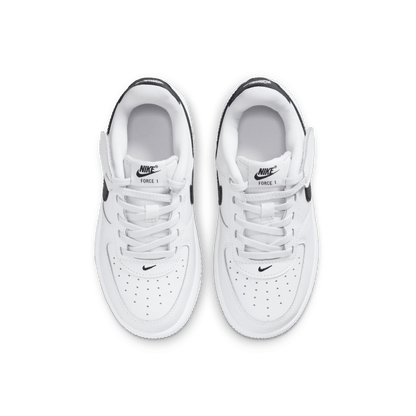 Little Kids' Nike Force 1 Low EasyOn "White Black"