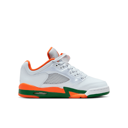 Big Kids' Air Jordan 5 Retro Low "Miami Hurricanes"