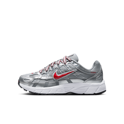 Big Kids' Nike P-6000 "Metallic Silver Gym Red"