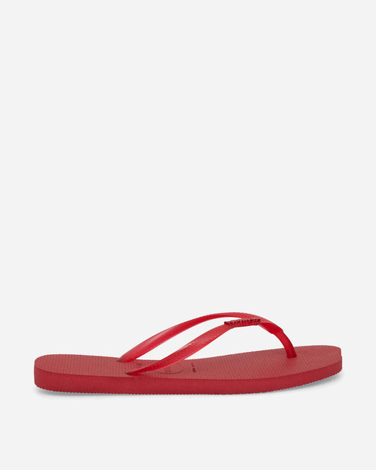 Women's Slim Split Flip Flops Red