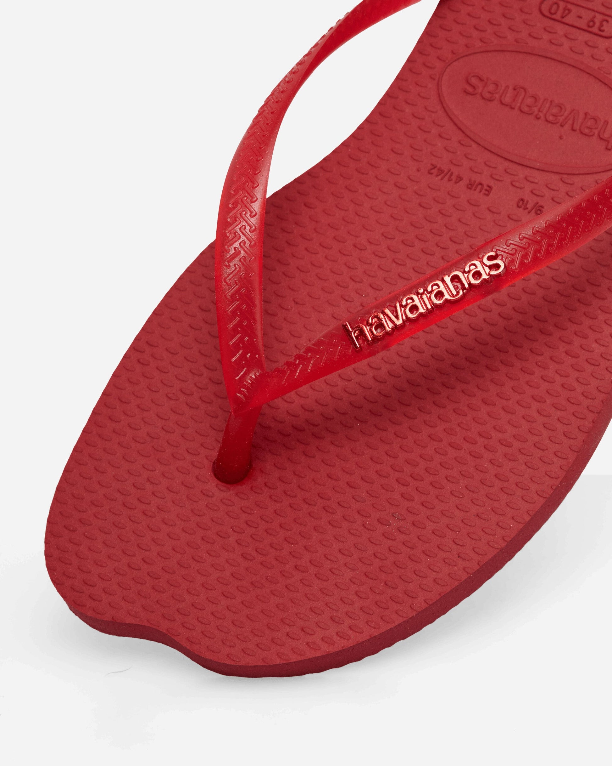 Women's Slim Split Flip Flops Red