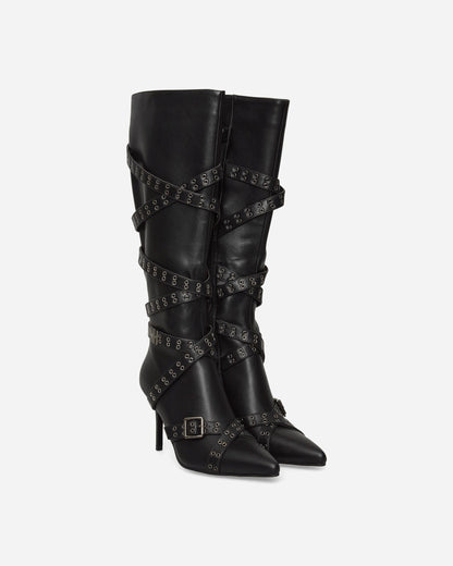 Women's Strappy Boots Black