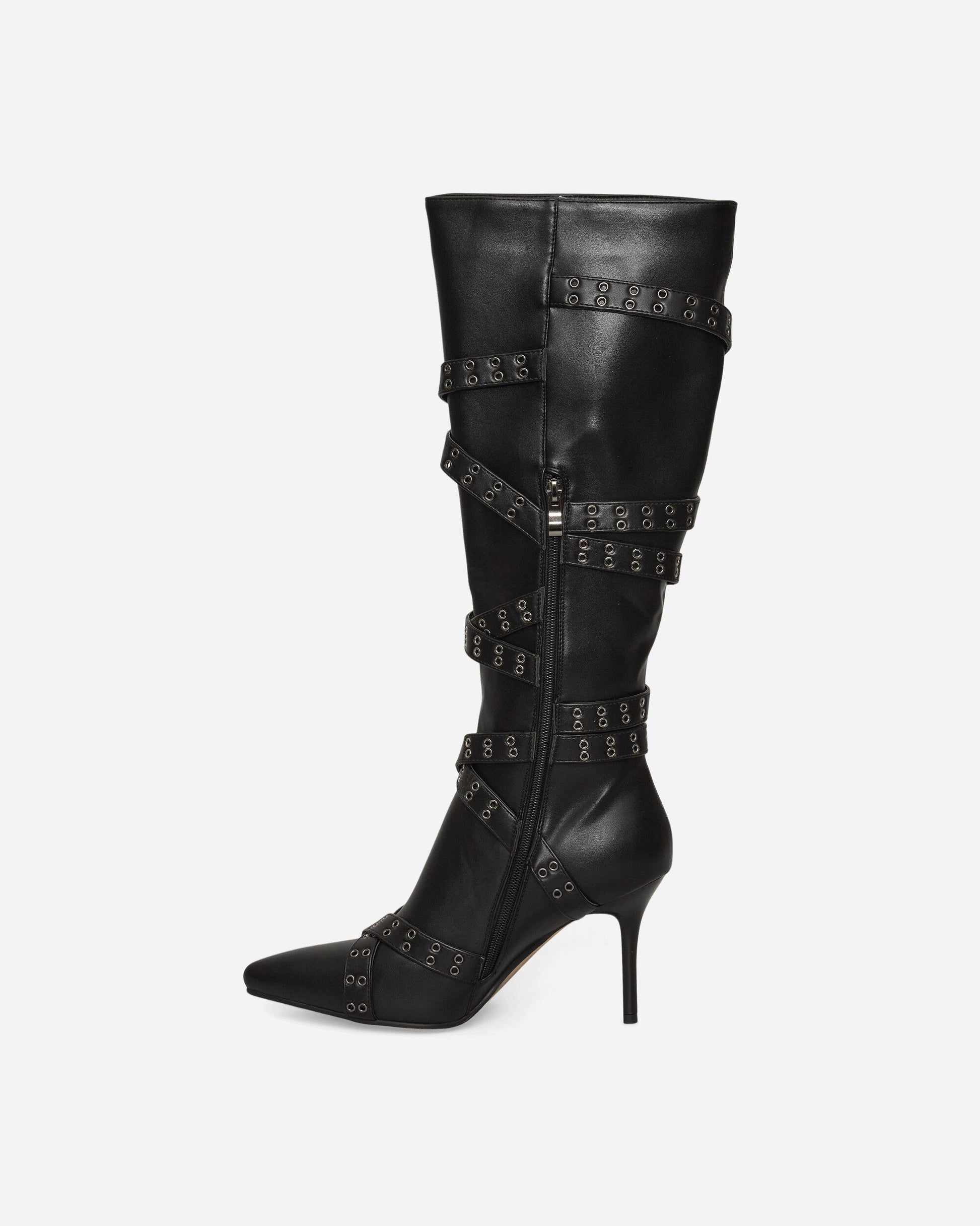 Women's Strappy Boots Black