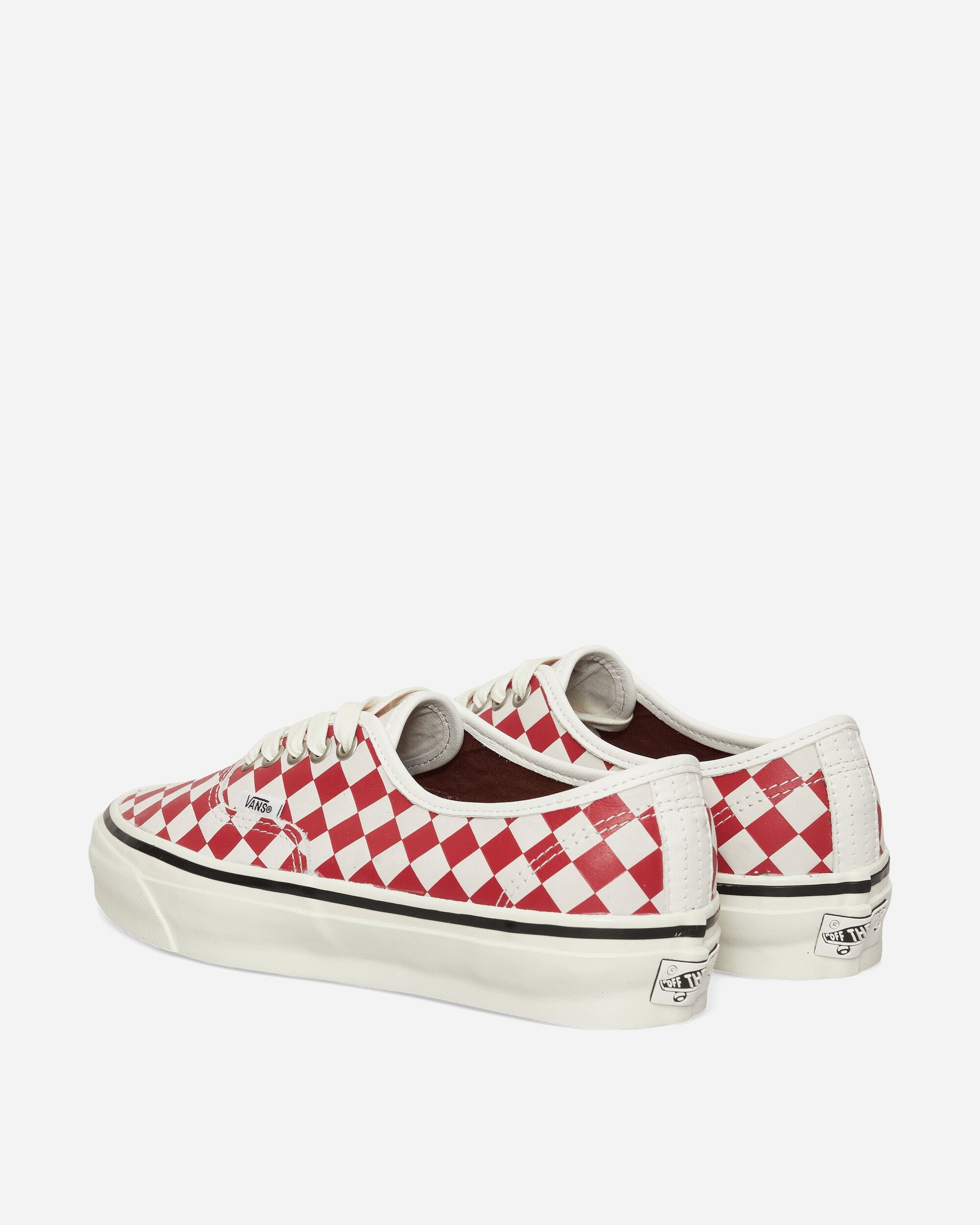 Authentic 44 Diamond Check Sneakers Red / Marshmallow