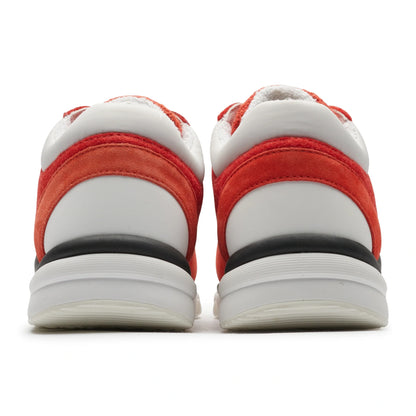 Chanel CC Logo Suede Red Tweed Sneaker