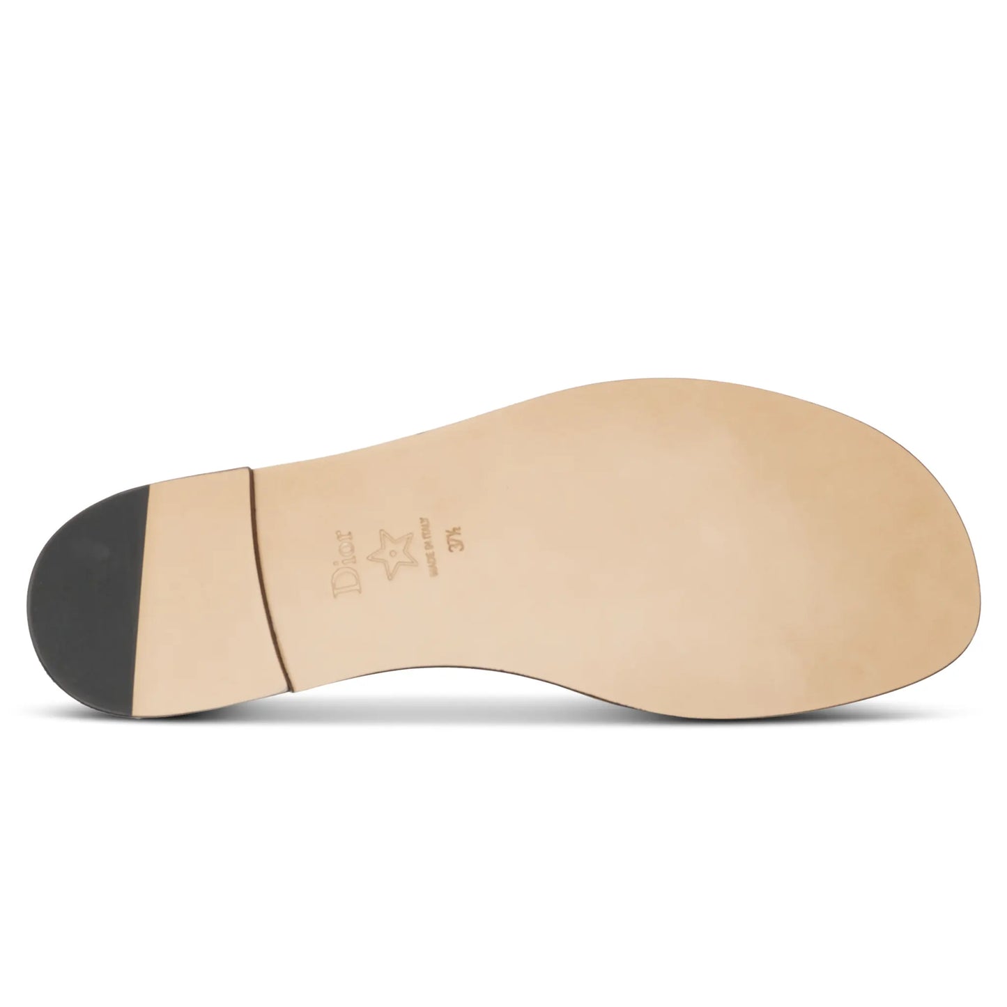 Dior Dway Embroidered Cotton Beige Black Slides