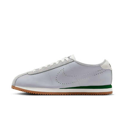 Women's Nike Cortez Leather "Wolf Grey Perforated Swoosh"