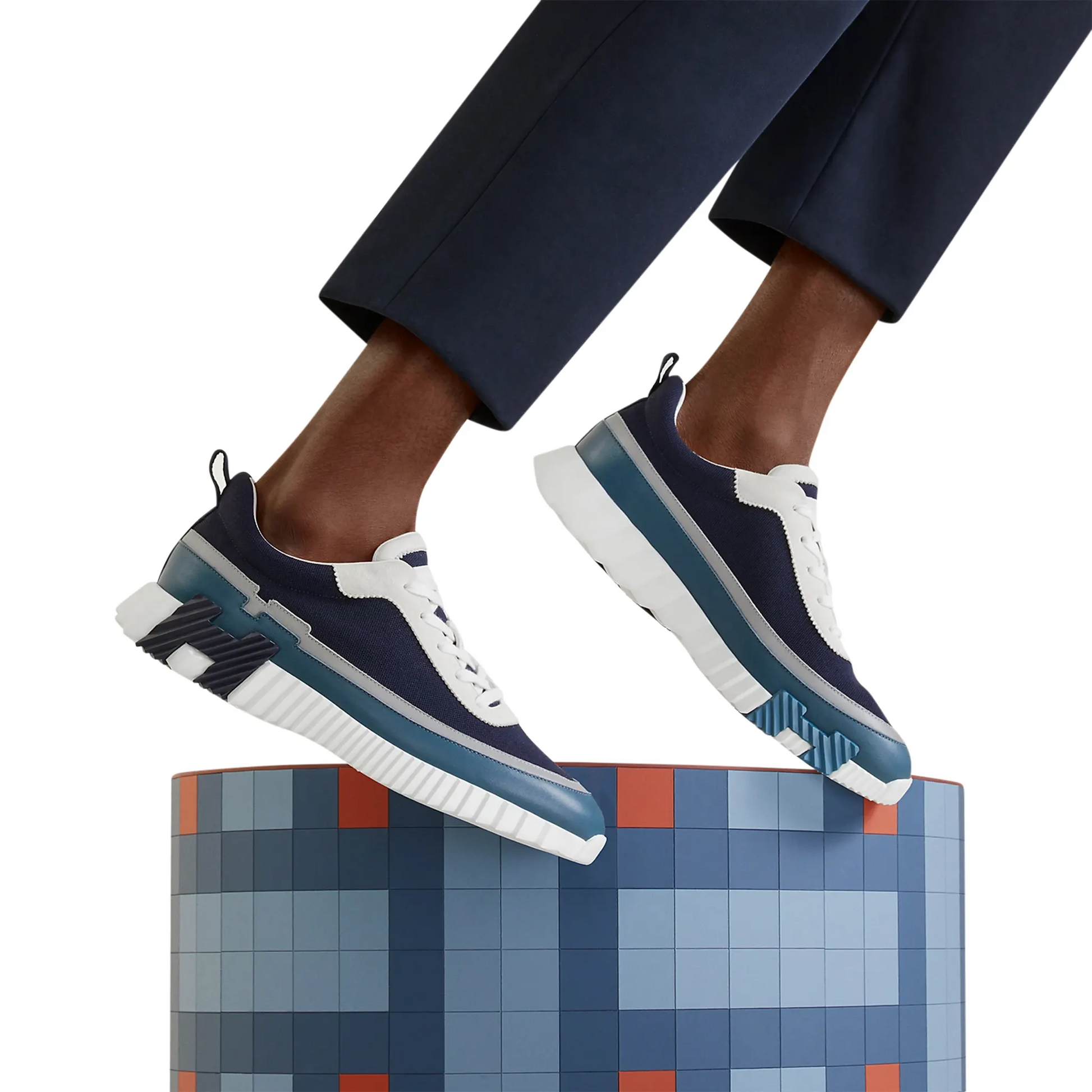 Hermès Paris Bouncing Sneaker Blue Grey White
