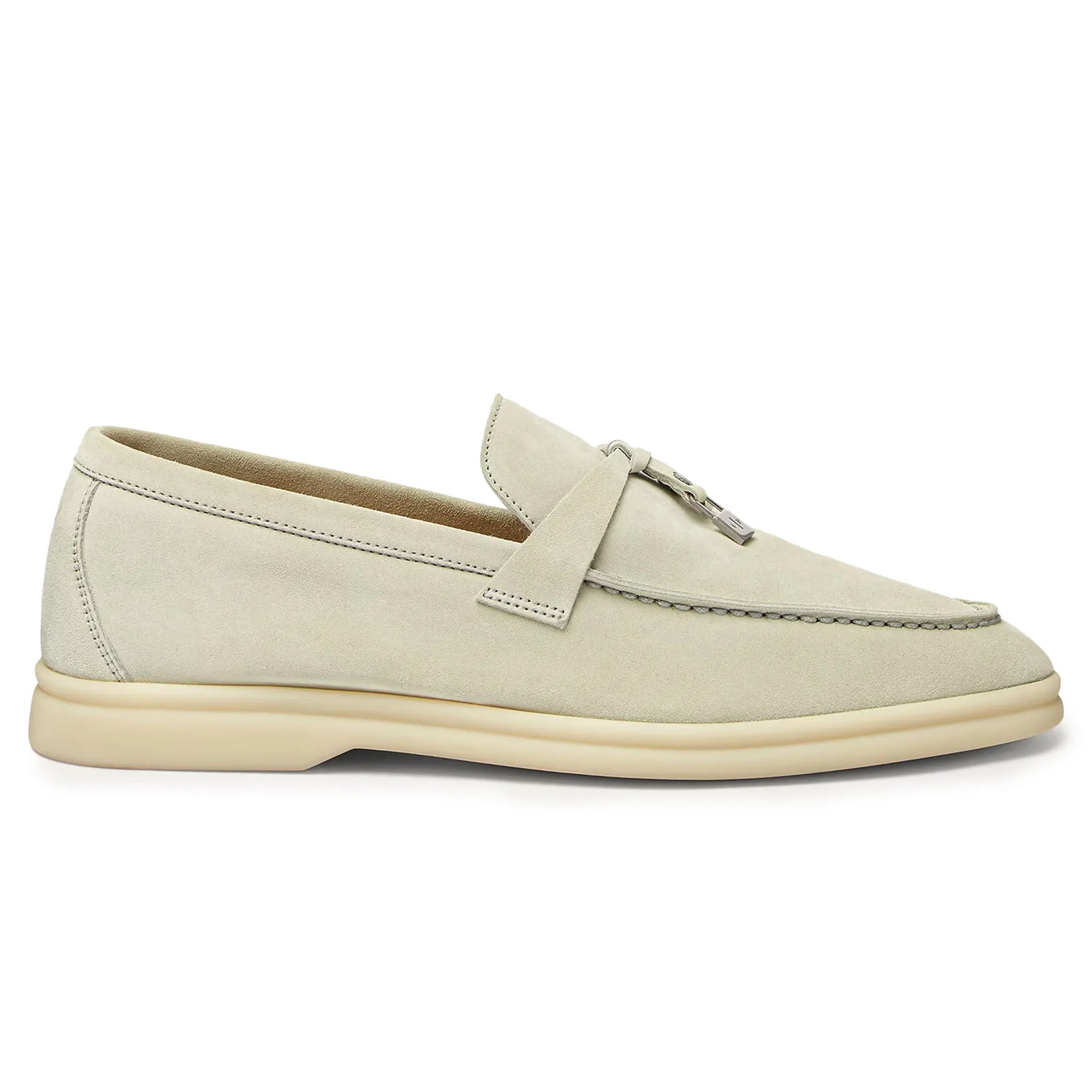 Loro Piana Summer Charms Suede Deep Ice Loafers