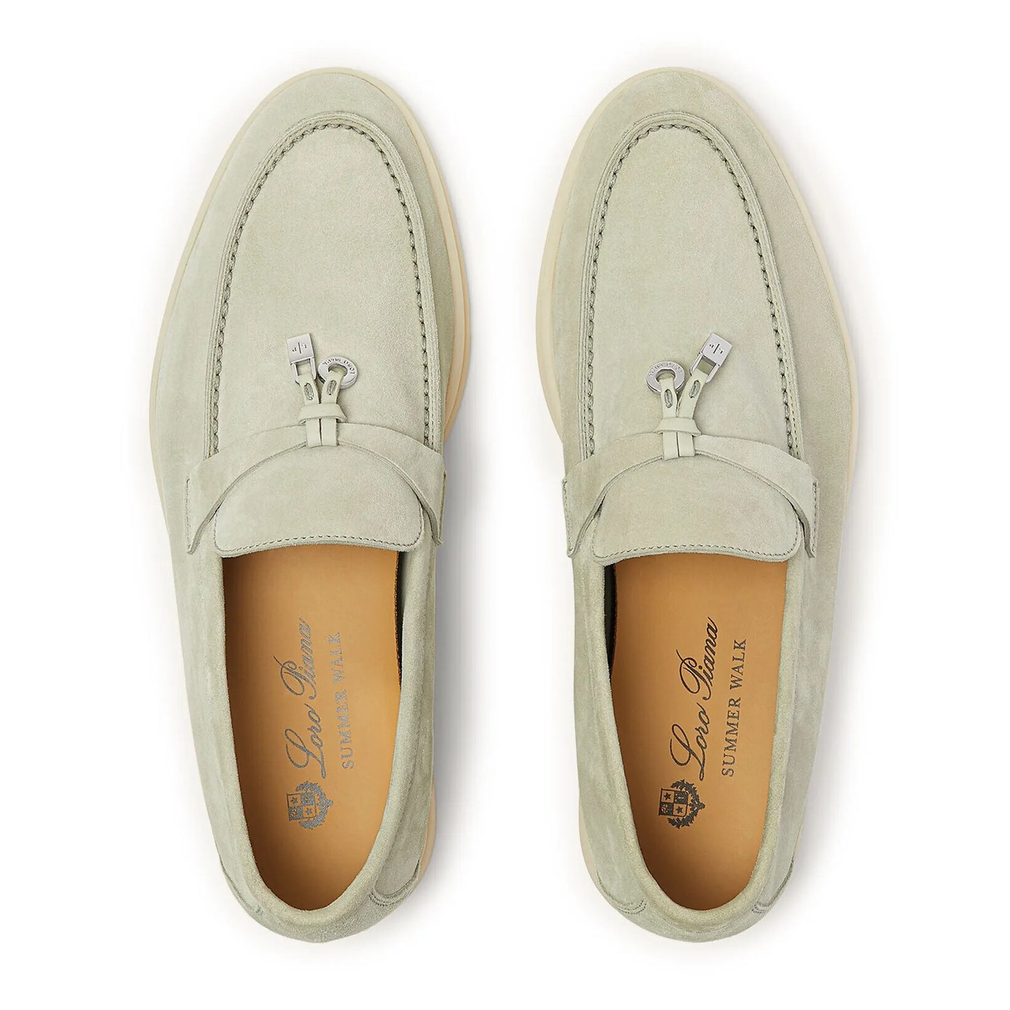 Loro Piana Summer Charms Suede Deep Ice Loafers
