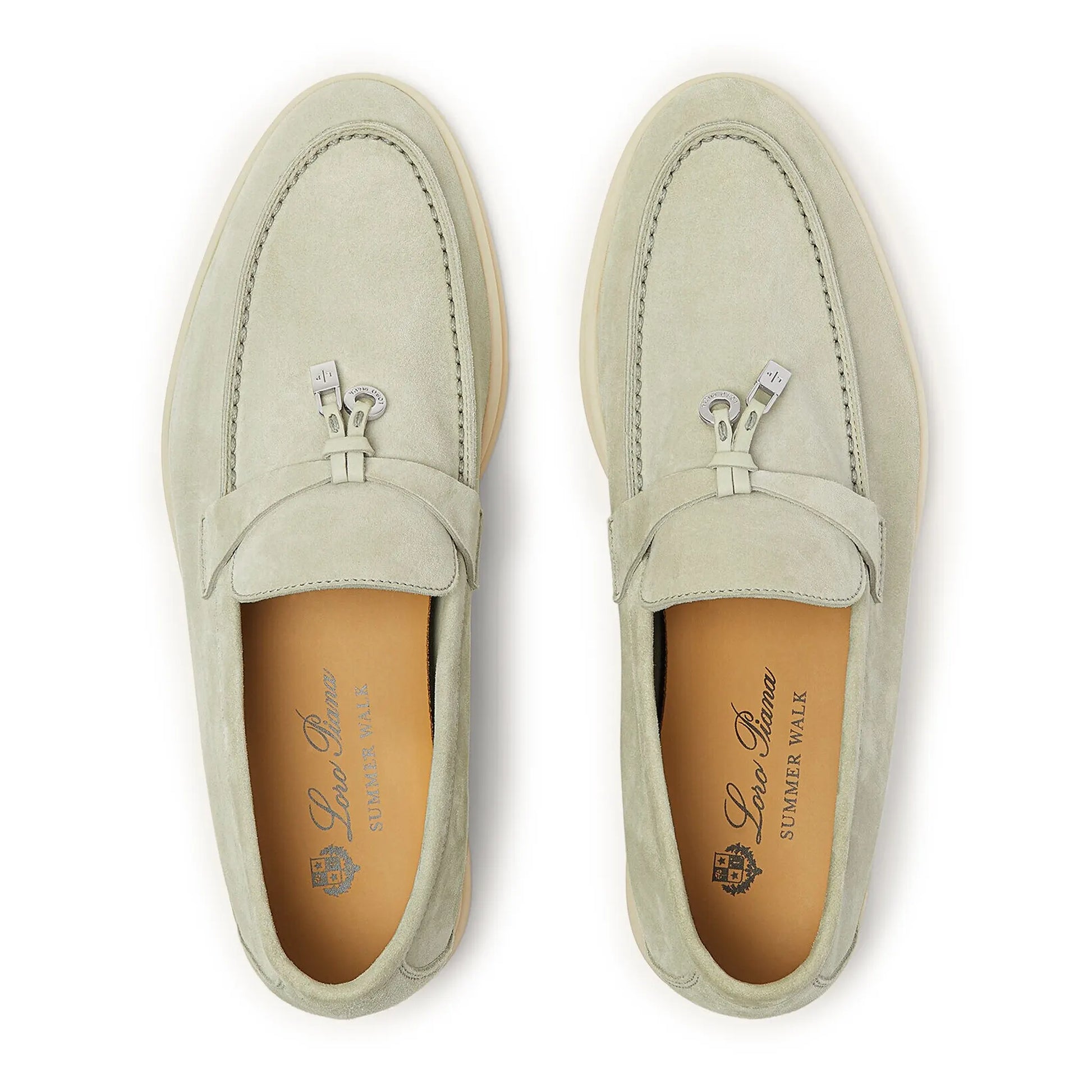 Loro Piana Summer Charms Suede Deep Ice Loafers