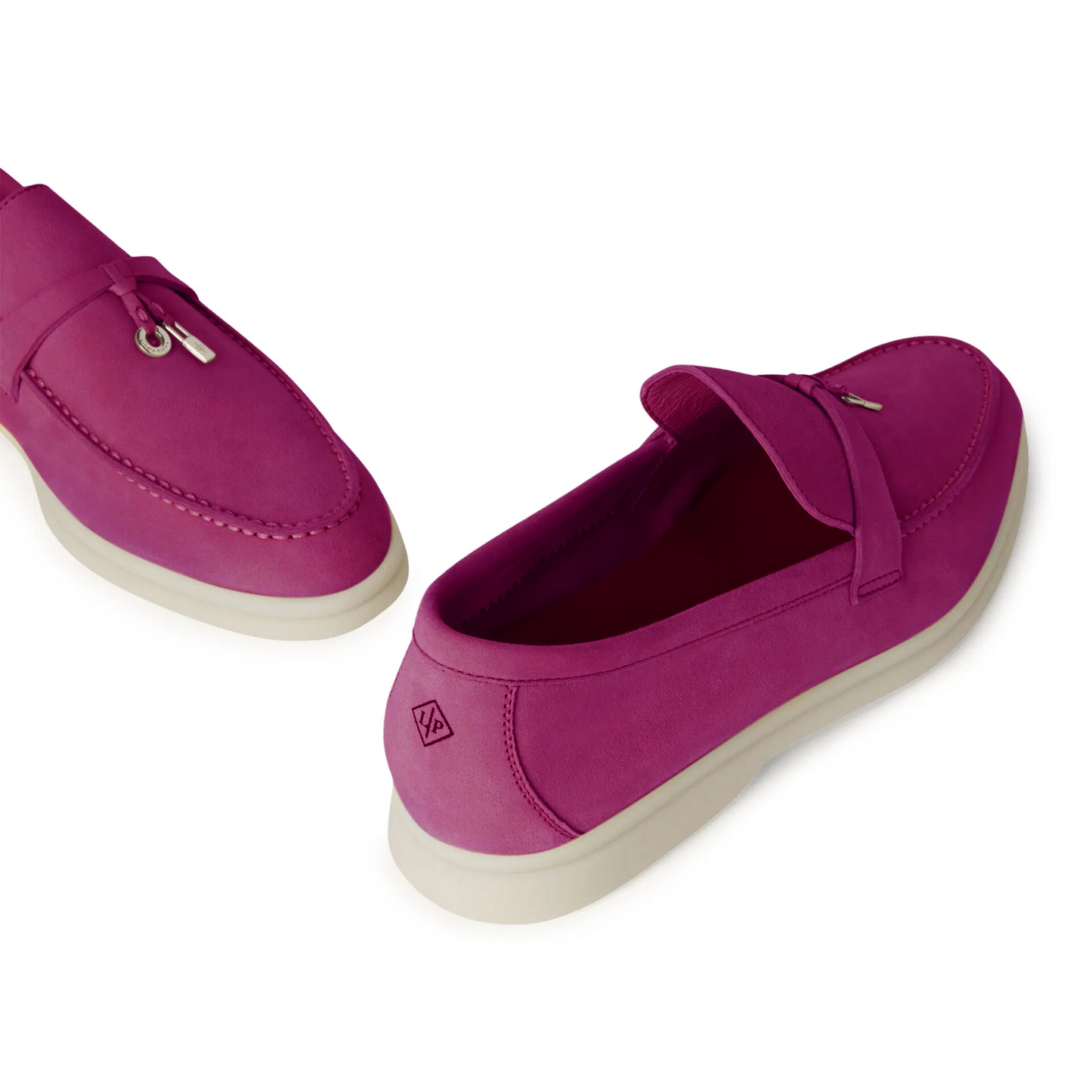 Loro Piana Summer Charms Suede Purple Daisy Loafers