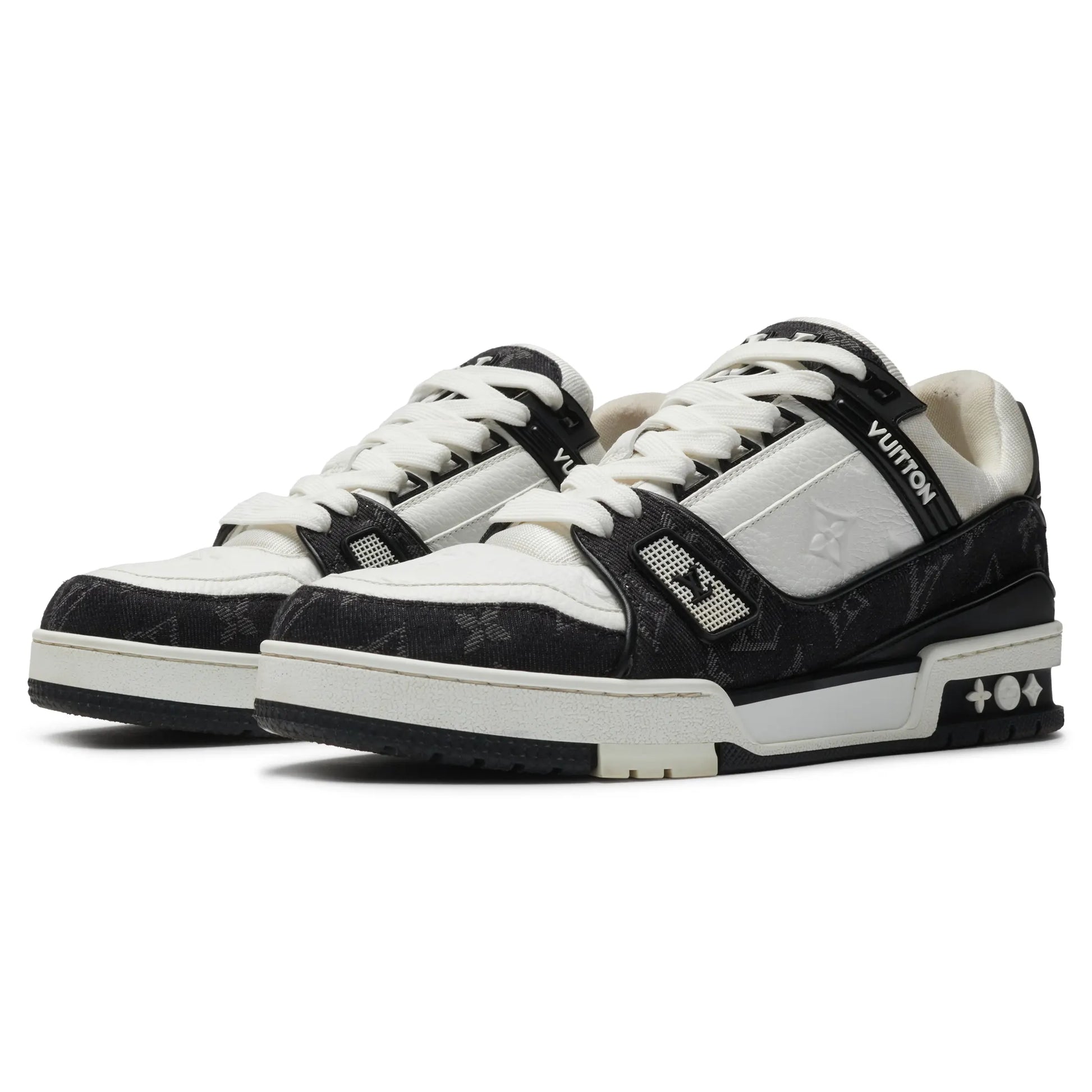 Preloved - Louis Vuitton LV Monogram Black Denim Sneaker