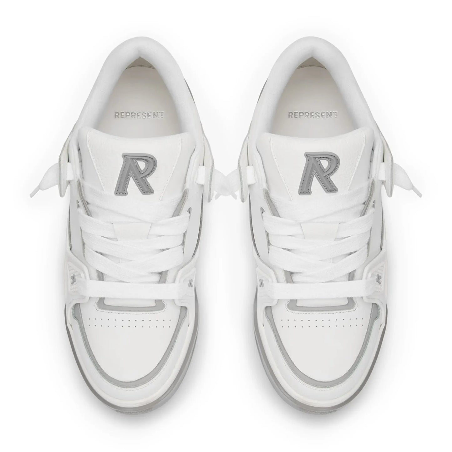 Represent Studio White Grey Sneakers